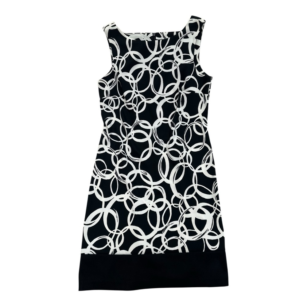 AB Studio Black White Sheath Dress MIDI - Women’s Size 6